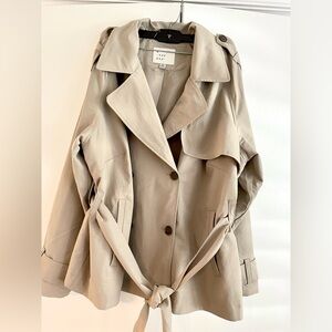 A New Day Light Tan Short Trench Coat